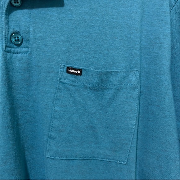 Hurley Turquoise-Blue Short Sleeve Polo - Picture 5 of 6